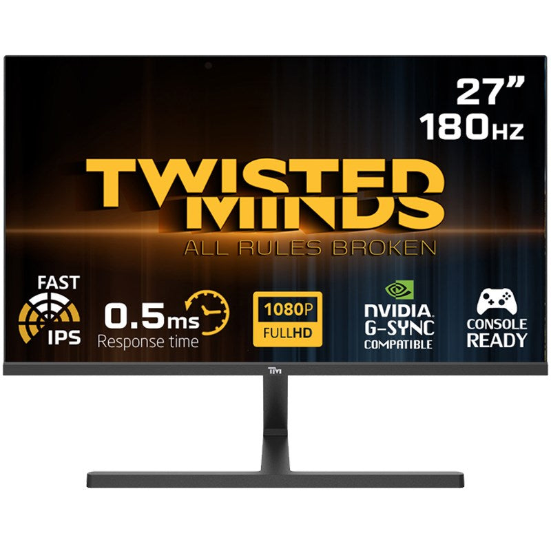 Twisted Minds Blaze Series Flat 27" FHD - 180HZ 0.5MS Fast IPS HDMI 2.1 Gaming Monitor