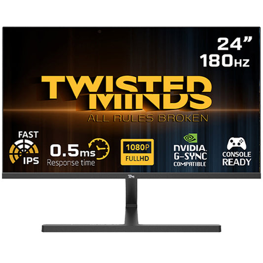 Twisted Minds Blaze Series Flat  24" FHD - 180HZ 0.5 MS Fast IPS HDMI 2.1 Gaming Monitor