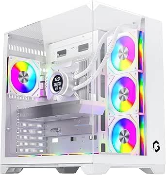 GAMEON Valkyrie I Series Mid Tower Gaming Case, ARGB+PWM Lighting, 0.8mm Tempered Glass Panel, Wide Motherboard Compatibility, Dust Filters, 360mm Water Cooling System, Durable and Aesthetic