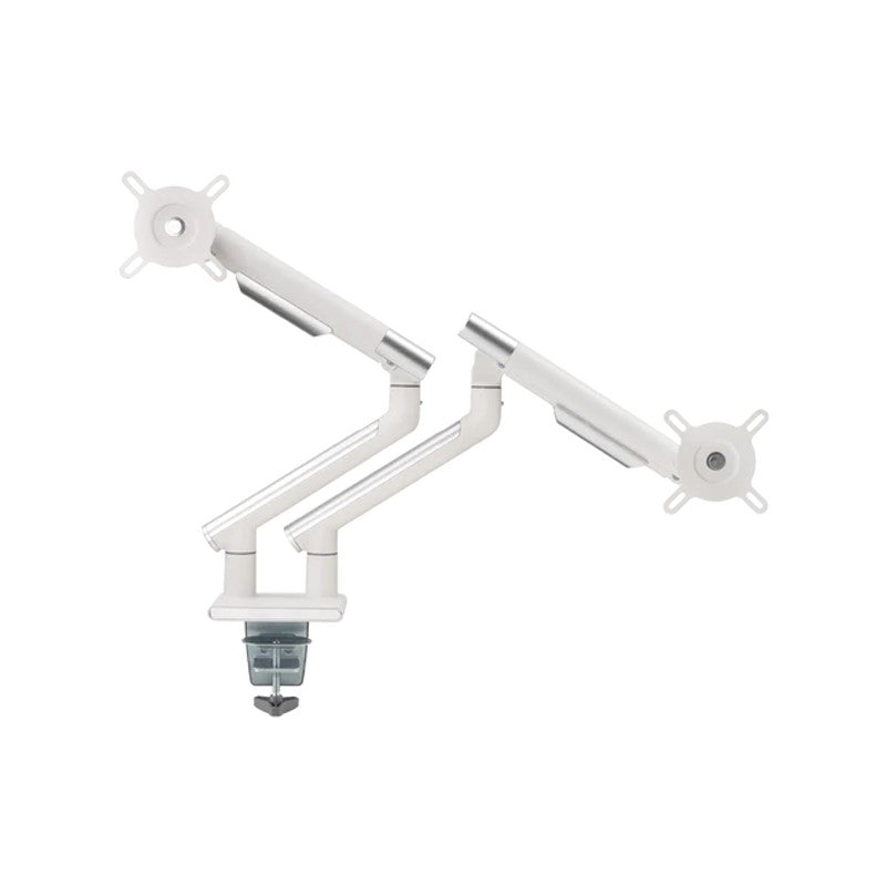 Twisted Minds Dual Monitors Premium Slim Spring-Assisted Monitor Arms - White