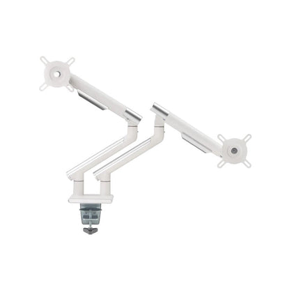 Twisted Minds Dual Monitors Premium Slim Spring-Assisted Monitor Arms - White
