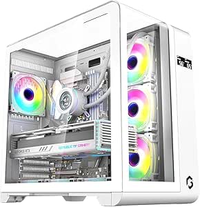 GAMEON GO-INFINITY SPCC Steel/Glass Mid Tower Gaming Case, ATX/Micro-ATX/Mini-ITX Compatible, ATX PSU, Air/Liquid Cooling, ARGB