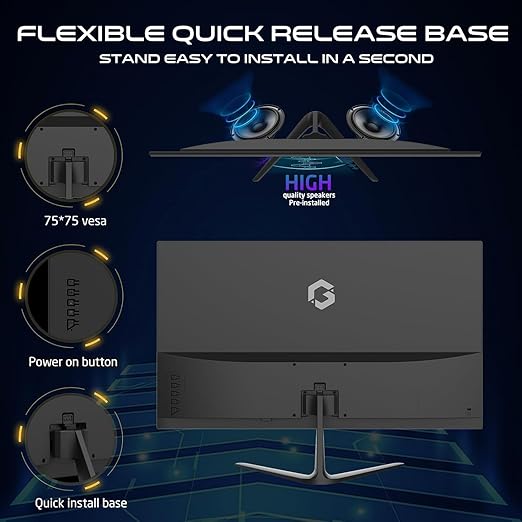 GAMEON GOES22FHD120IPS 22" FHD, 120Hz, MPRT 0.5ms, HDMI 2.1, Fast IPS Gaming Monitor (Support PS5) - Black