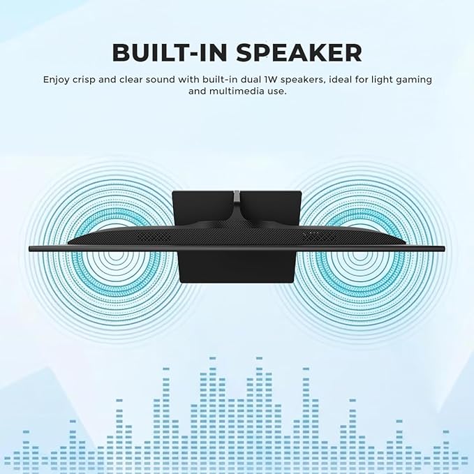 GAMEON 24 Inch Office Monitor and Gaming Monitor Full HD 1920x1080 with Adaptive‑Sync, Eye‑Care Anti‑Glare Panel, Built‑In Speakers, HDMI & VGA Connectivity, Ergonomic Tilt, for PC and Console – Black