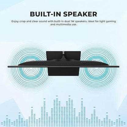 GAMEON 24 Inch Office Monitor and Gaming Monitor Full HD 1920x1080 with Adaptive‑Sync, Eye‑Care Anti‑Glare Panel, Built‑In Speakers, HDMI & VGA Connectivity, Ergonomic Tilt, for PC and Console – Black