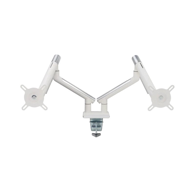 Twisted Minds Dual Monitors Premium Slim Spring-Assisted Monitor Arms - White