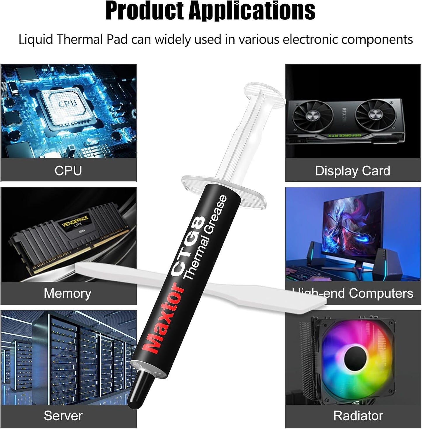 CTG08 High-Performance Thermal Computer  Paste (12.8 W/mK) – Non-Conductive CPU & GPU Thermal Compound for PC Building & Gaming