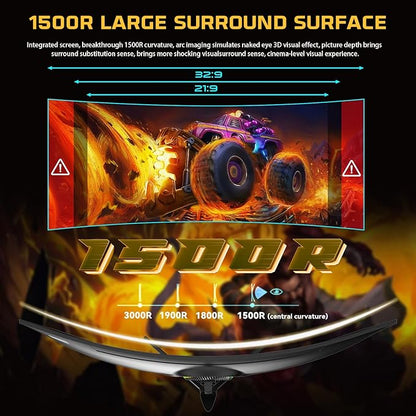 Twisted Minds TM49CDQHDVA 49" Ultra-Wide Curved Gaming Monitor – 5120×1440 WQHD, 120 Hz, 1 ms, HDR10, FreeSync/G-Sync, 1500R Curve, HDMI 2.1, USB-C 65W, Built-In Speakers