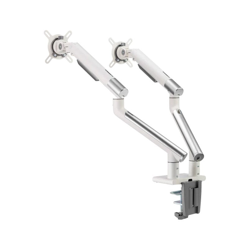 Twisted Minds Dual Monitors Premium Slim Spring-Assisted Monitor Arms - White