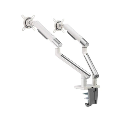 Twisted Minds Dual Monitors Premium Slim Spring-Assisted Monitor Arms - White