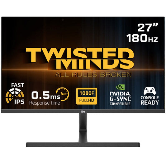 Twisted Minds Blaze Series Flat 27" FHD - 180HZ 0.5MS Fast IPS HDMI 2.1 Gaming Monitor
