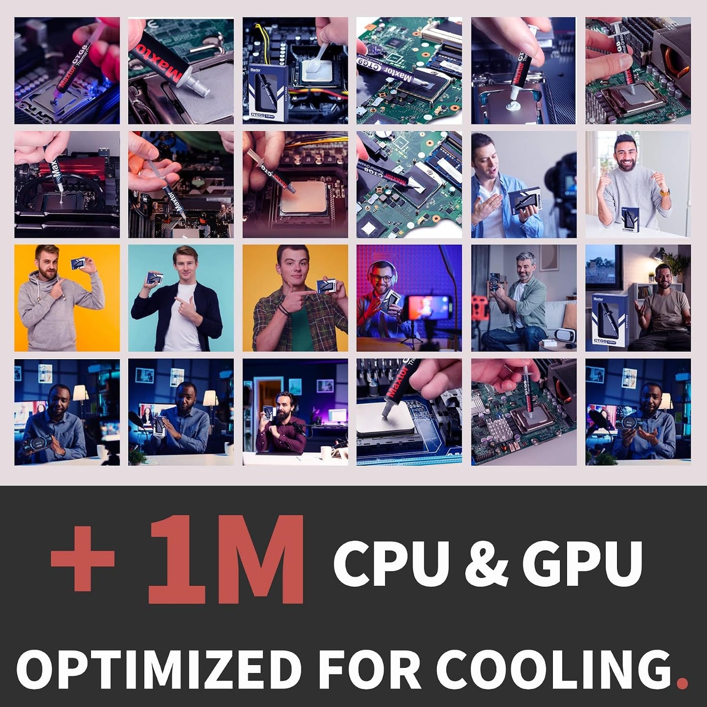 CTG08 High-Performance Thermal Computer  Paste (12.8 W/mK) – Non-Conductive CPU & GPU Thermal Compound for PC Building & Gaming