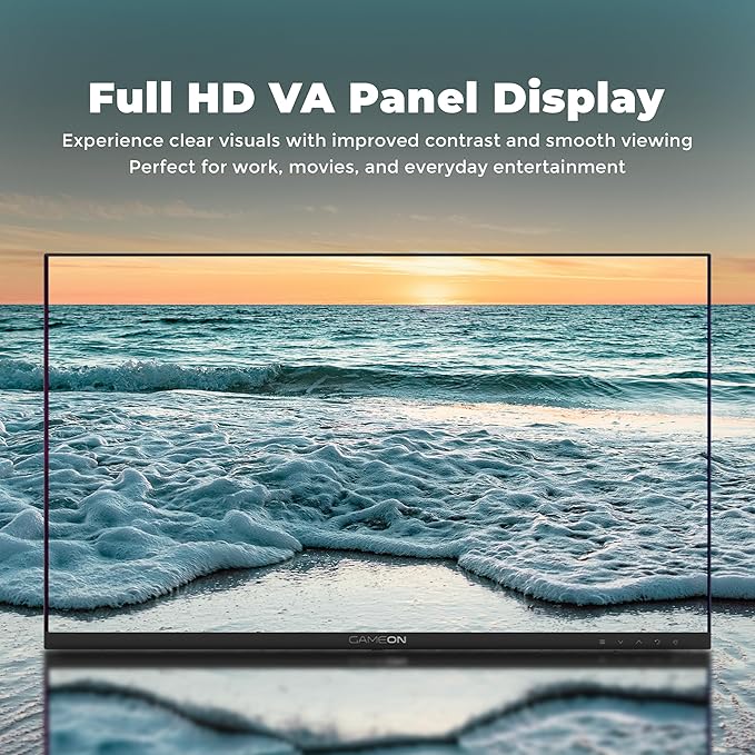 GAMEON 22 Inch FHD Gaming Monitor 1920x1080 Fast IPS Display 100Hz Refresh Rate 5ms Response Time Adaptive Sync HDMI 1.4 for PC Console Gaming and Office Use