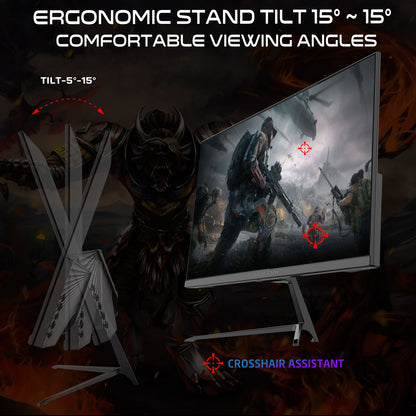 GAMEON GC24F180VA Pro Series 24" FHD, 180Hz, MPRT 0.5ms, HDMI 2.1, Fast VA Panel Curved Gaming Monitor 2800R, 16:9 (Supports PS5) - Black