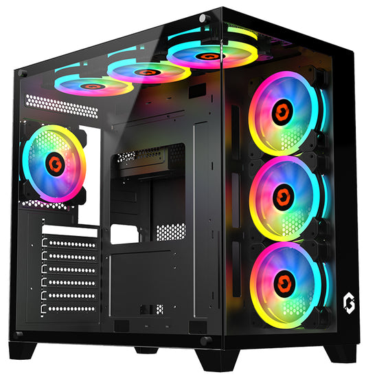 GAMEON Emperor Midnight PC case with 7 ARGB fans - main product view