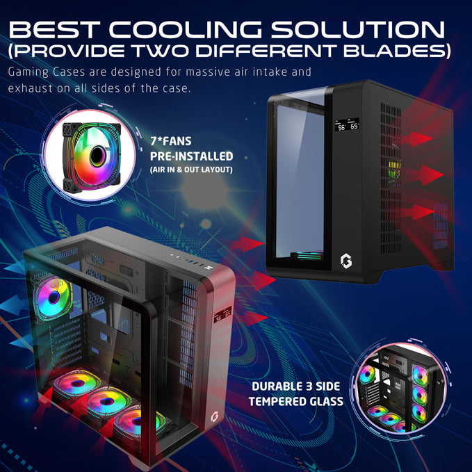 GAMEON GO-Infinity ARGB mid tower PC case - close-up detail