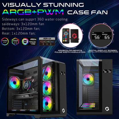 GAMEON GO-Infinity ARGB mid tower PC case - side view