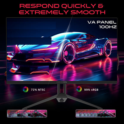 GAMEON GOB22FHD75VA Basic Series 22" FHD, 100Hz, 5ms, VA Panel Gaming Monitor - Black
