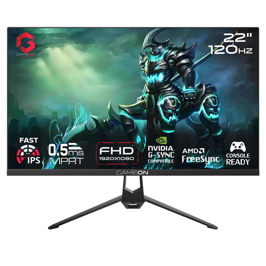 GAMEON GOES22FHD120IPS 22" FHD, 120Hz, MPRT 0.5ms, HDMI 2.1, Fast IPS Gaming Monitor (Support PS5) - Black