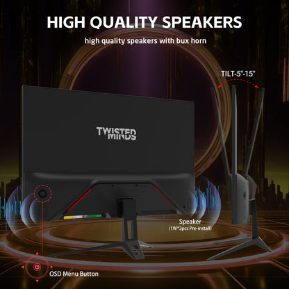 Twisted Minds ECO SERIES 24” FHD, 120hz, 1MS, HDMI 2.1 & DP 1.4 Gaming Monitor - TM24FHD120IPS